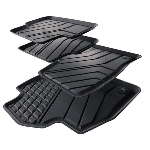 Tapis de sol en TPE adapté pour Skoda Fabia IV Hayon (2021-....) - tapis de voiture - noir
