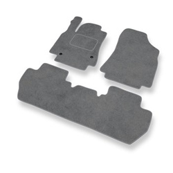 Tapis de Sol Velours adapté pour Peugeot Partner II Van (2008-2018) - Premium tapis de voiture - gris