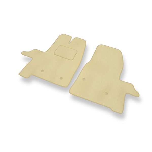 Tapis de Sol Velours adapté pour Ford Transit VIII Van (2013-....) - Premium tapis de voiture - beige
