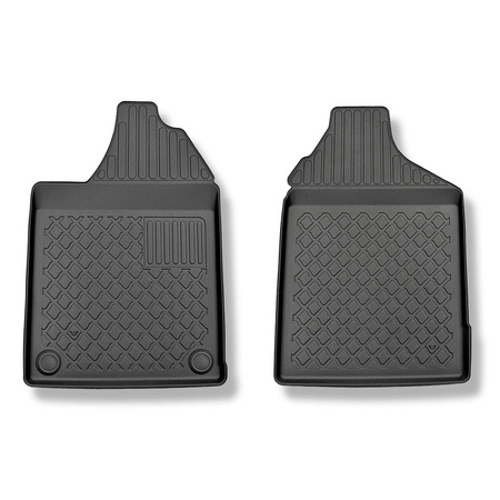 Tapis de sol en TPE adapté pour Aixam Crossover Crossover (10.2016-....) - tapis de voiture - noir