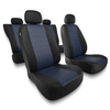 Housses de siège adaptées pour Alfa Romeo 166 I, II, III (1998-2007) - housse siege voiture universelles - couverture siege - PF-BL