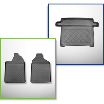 Kit tapis de coffre et tapis de voiture TPE pour: Aixam Coupe electric Coupé (02