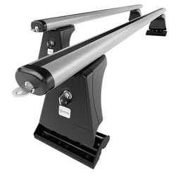 Barres de toit en aluminium adapté pour Peugeot 3008 SUV (2009-2016) - Porte-Bagages de Voiture argent - points de montage - (suivant le modèle de voiture ils peuvent se situer à différents endroits)