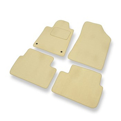 Tapis de Sol Velours adapté pour Peugeot 407 Coupé, Berline, SW (2004-2011) - Premium tapis de voiture - beige