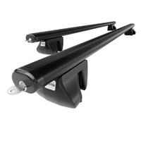 Barres de toit en aluminium adapté pour Alfa Romeo 159 Sportwagon (2005-2012) - Porte-Bagages de Voiture noir - rails