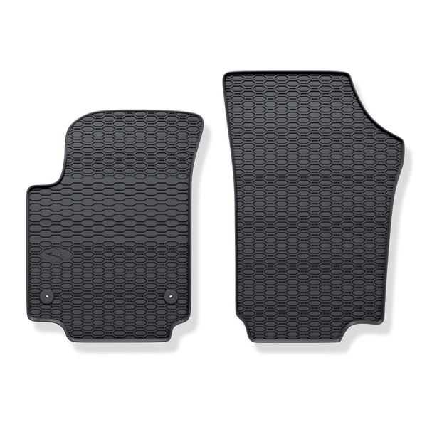 Tapis de sol en caoutchouc adapté pour Volkswagen up! Hayon (2011-2023) - tapis de voiture - noir - 2 pcs.