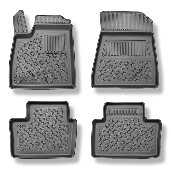 Tapis de sol en TPE adapté pour Renault Austral Mild Hybrid SUV (12.2022-....) - 5 sièges - tapis de voiture - noir