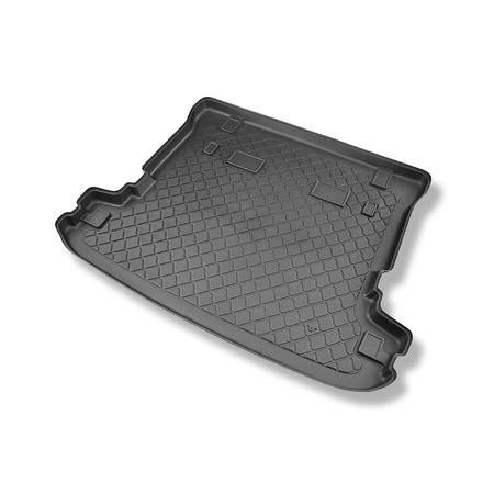 Tapis de coffre adapté pour Mitsubishi Pajero IV Wagon SUV (04.2007-07.2015) - bac de coffre - protection de coffre voiture - 5/7 places (3e rangée abaissée); version longue (Long)