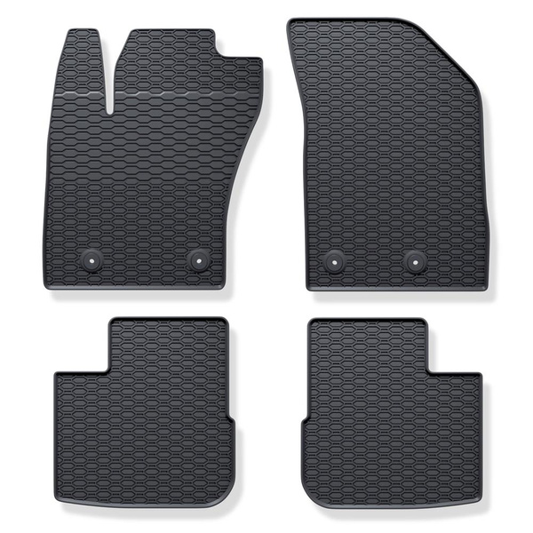 Tapis de sol en caoutchouc adapté pour Fiat Tipo Hayon, Break (2016-....) - tapis de voiture - noir - 4 pcs.