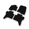 Tapis de Sol Velours adapté pour Mitsubishi Pajero III SUV (1999-2006) 3 portes - Premium tapis de voiture - noir