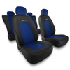 Housses de siège adaptées pour Peugeot 207 (2006-2013) - housse siege voiture universelles - couverture siege - S-BL