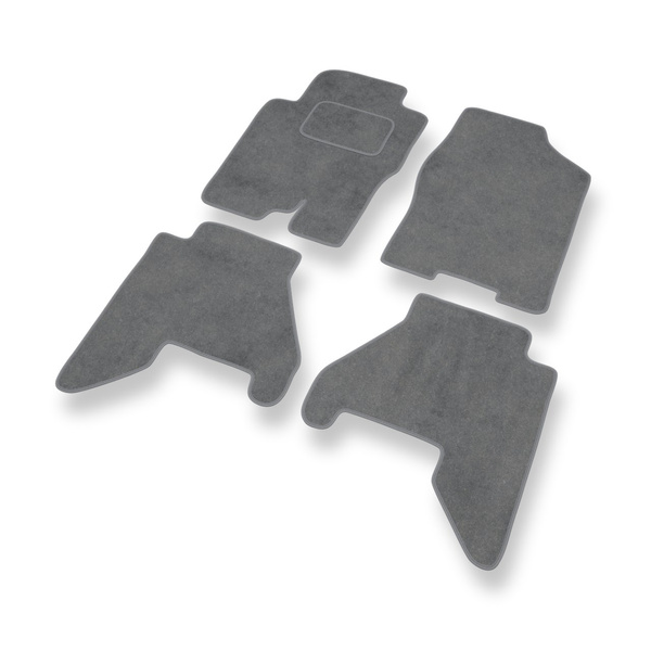 Tapis de Sol Velours adapté pour Nissan Pathfinder R51 SUV (2005-2014) - Premium tapis de voiture - gris