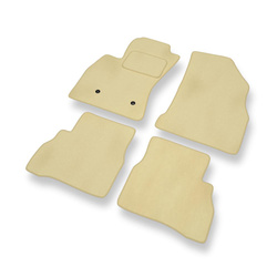 Tapis de Sol Velours adapté pour Opel Combo D Van (2011-2018) - Premium tapis de voiture - beige