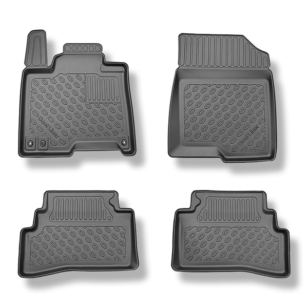 Tapis de sol en TPE adapté pour Kia Sportage V PHEV Plug-in Hybrid SUV (04.2022-....) - tapis de voiture - noir