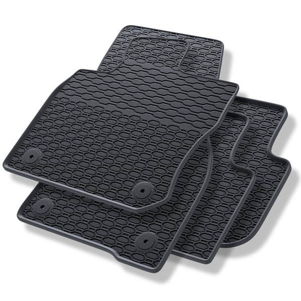 Tapis de sol en caoutchouc adapté pour Volkswagen Tiguan III (2024-....) - tapis de voiture - noir
