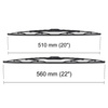 Balais d'essuie-glace de pare-brise adaptés pour Audi A6 C5 Avant, Berline (04.1997-05.2001) - balais standard