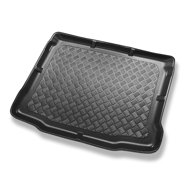 Tapis de coffre adapté pour Skoda Yeti SUV (06.2009-11.2017) - bac de coffre - protection de coffre voiture - coffre inférieur; avec roue de secours à usage temporaire ou kit de réparation