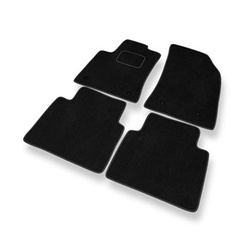 Tapis de Sol Velours adapté pour Opel Crossland X SUV (2017-2021) - Premium tapis de voiture - noir