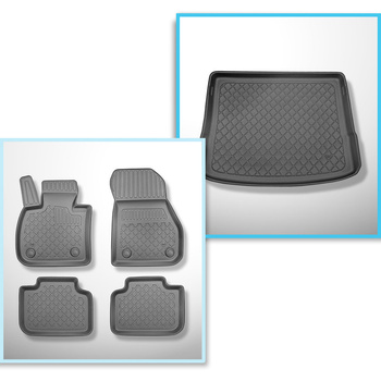 Kit tapis de coffre et tapis de voiture TPE pour: BMW 2 U06 Active Tourer (11.20