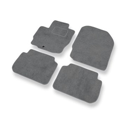 Tapis de Sol Velours adapté pour Mitsubishi Colt VII Hayon (2008-2012) - Premium tapis de voiture - gris