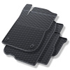 Tapis de sol en caoutchouc adapté pour Peugeot 2008 SUV (2013-2019) - tapis de voiture - noir - 4 pcs.
