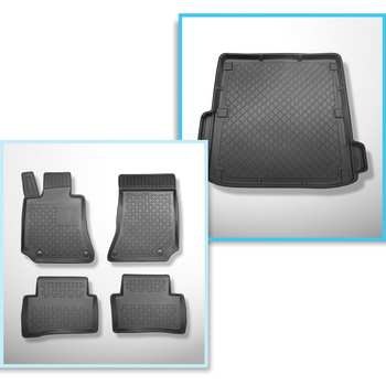 Kit tapis de coffre et tapis de voiture TPE pour: Mercedes-Benz Classe E W212 Br
