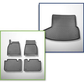 Kit tapis de coffre et tapis de voiture TPE pour: Tesla Model S Facelift II Coup