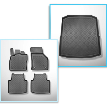 Kit tapis de coffre et tapis de voiture TPE pour: Skoda Superb III 3V Liftback (