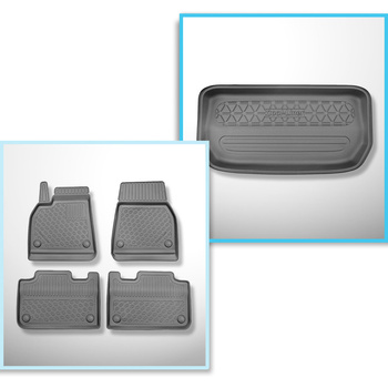 Kit tapis de coffre et tapis de voiture TPE pour: Tesla Model Y SUV (08.2021-202