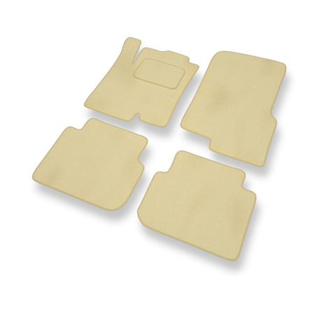 Tapis de Sol Velours adapté pour Smart ForFour I (2004-2006) - Premium tapis de voiture - beige