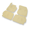 Tapis de Sol Velours adapté pour Ford Mondeo V (2014-2021) - Premium tapis de voiture - beige