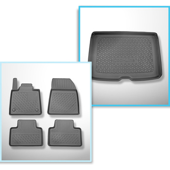 Kit tapis de coffre et tapis de voiture TPE pour: Volvo EX30 SUV (12.2023-....) 