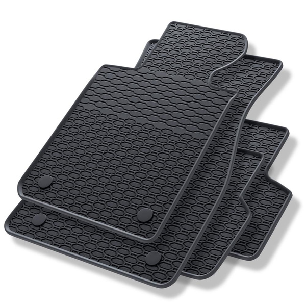 Tapis de sol en caoutchouc adapté pour BMW 5 G30, G31 (2017-2024) - tapis de voiture - noir