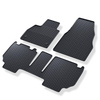 Tapis de sol en caoutchouc adapté pour Mercedes-Benz Citan Van (2012-2021) - tapis de voiture - noir - 3 pcs.