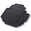 Tapis de sol en caoutchouc adapté pour Ford Mondeo IV Hayon, Break, Berline (2007-2014) - tapis de voiture - noir - 4 pcs.