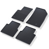 Tapis de sol en caoutchouc adapté pour Citroen C3 Aircross SUV (2017-2024) - tapis de voiture - noir - 4 pcs.