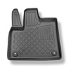 Tapis de sol en TPE adapté pour Citroen e-Berlingo III Van (09.2021-....) - 5 ou 7 sièges; sans la troisième rangée de sièges; version courte et longue; avec sièges réglables et non réglables dans la première rangée - tapis de voiture - noir