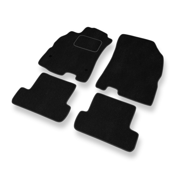 Tapis de Sol Velours adapté pour Renault Fluence Berline (2009-2016) - Premium tapis de voiture - noir