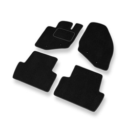 Tapis de Sol Velours adapté pour Volvo S80 I Berline (1998-2006) - Premium tapis de voiture - noir