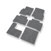 Tapis de Sol Velours adapté pour Mitsubishi Grandis (2003-2011) - Premium tapis de voiture - gris