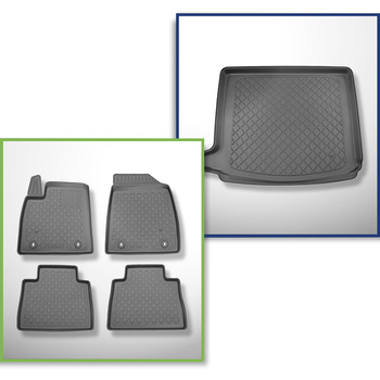Kit tapis de coffre et tapis de voiture TPE pour: MG HS SUV (03.2023-06.2024) - 