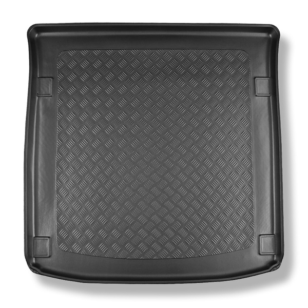 Tapis de coffre adapté pour Ssangyong Rexton II Y400 SUV (11.2017-2025) - bac de coffre - protection de coffre voiture - 5 places; plancher amovible en la position la plus basse ou sans plancher amovible du coffre