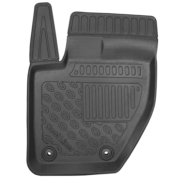 Tapis de sol en TPE adapté pour Volvo V40 II Cross Country Hayon (07.2012-07.2019) - tapis de voiture - noir