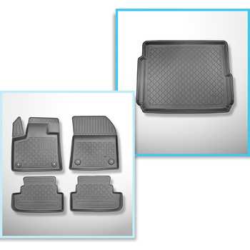 Kit tapis de coffre et tapis de voiture TPE pour: Opel Grandland X Plug-in Hybri