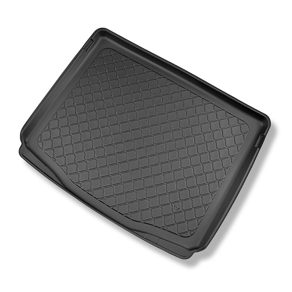Tapis de coffre adapté pour Ford Kuga III SUV (04.2020-....) - bac de coffre - protection de coffre voiture - avec roue de secours à usage temporaire ou kit de réparation; aussi pour hybrides