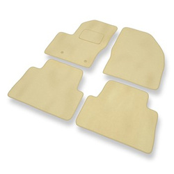 Tapis de Sol Velours adapté pour Ford C-Max I Monospace (2003-2010) - Premium tapis de voiture - beige