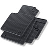 Tapis de sol en caoutchouc adapté pour Fiat 500 Hayon (2007-2024) - tapis de voiture - noir - 4 pcs.