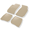 Tapis de sol en caoutchouc adapté pour Volkswagen Passat B5 Berline, SW (1996-2005) - tapis de voiture - beige - 4 pcs.