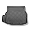 Tapis de coffre adapté pour Mercedes-Benz Classe C W204 Berline (04.2007-02.2014) - bac de coffre - protection de coffre voiture - sièges arrière rabattables ; avec cavité gauche