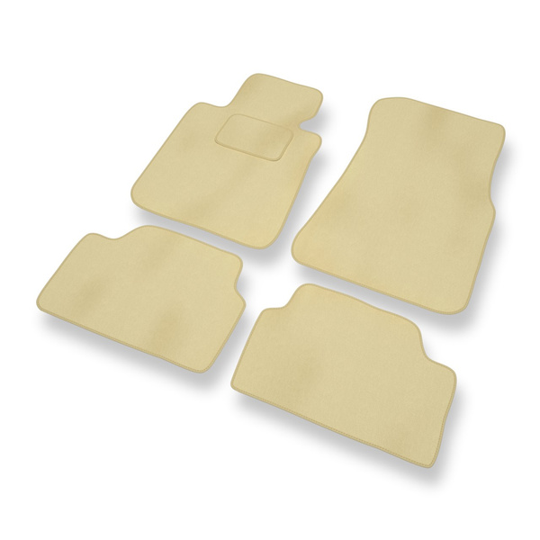 Tapis de Sol Velours adapté pour BMW 1 F20 Hayon (2011-2019) - Premium tapis de voiture - beige